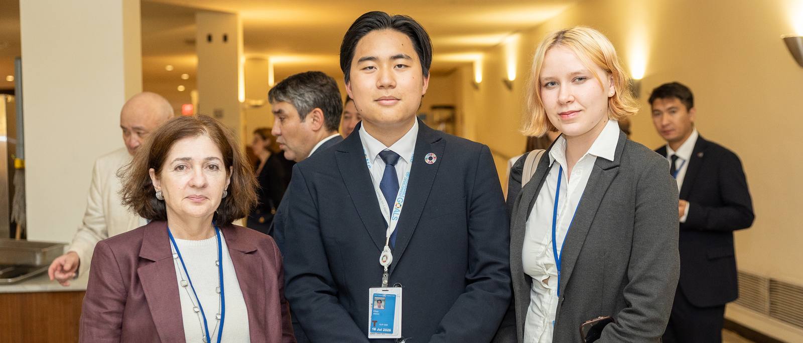 Jaewon Choi in a bilateral meeting with H.E. Ms. Indira Hajiyeva, Deputy Minister for Youth and Sports of Azerbaijan, and colleague Greta Murdoch