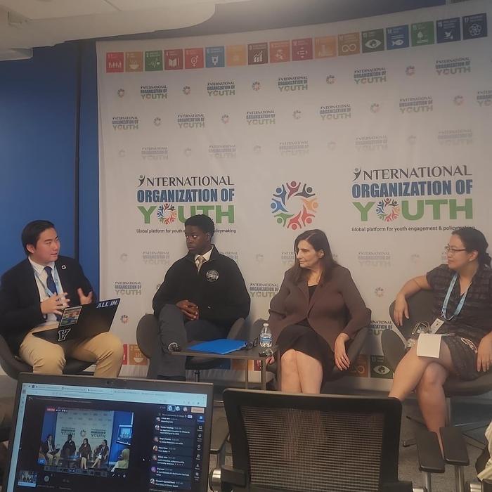 Speaking on a panel of the International Organization of Youth